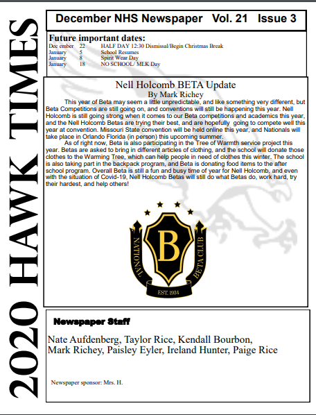 Nell Holcomb R Iv School District December Newspaper Nell Holcomb R Iv School District December Newspaper